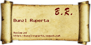 Bunzl Ruperta névjegykártya